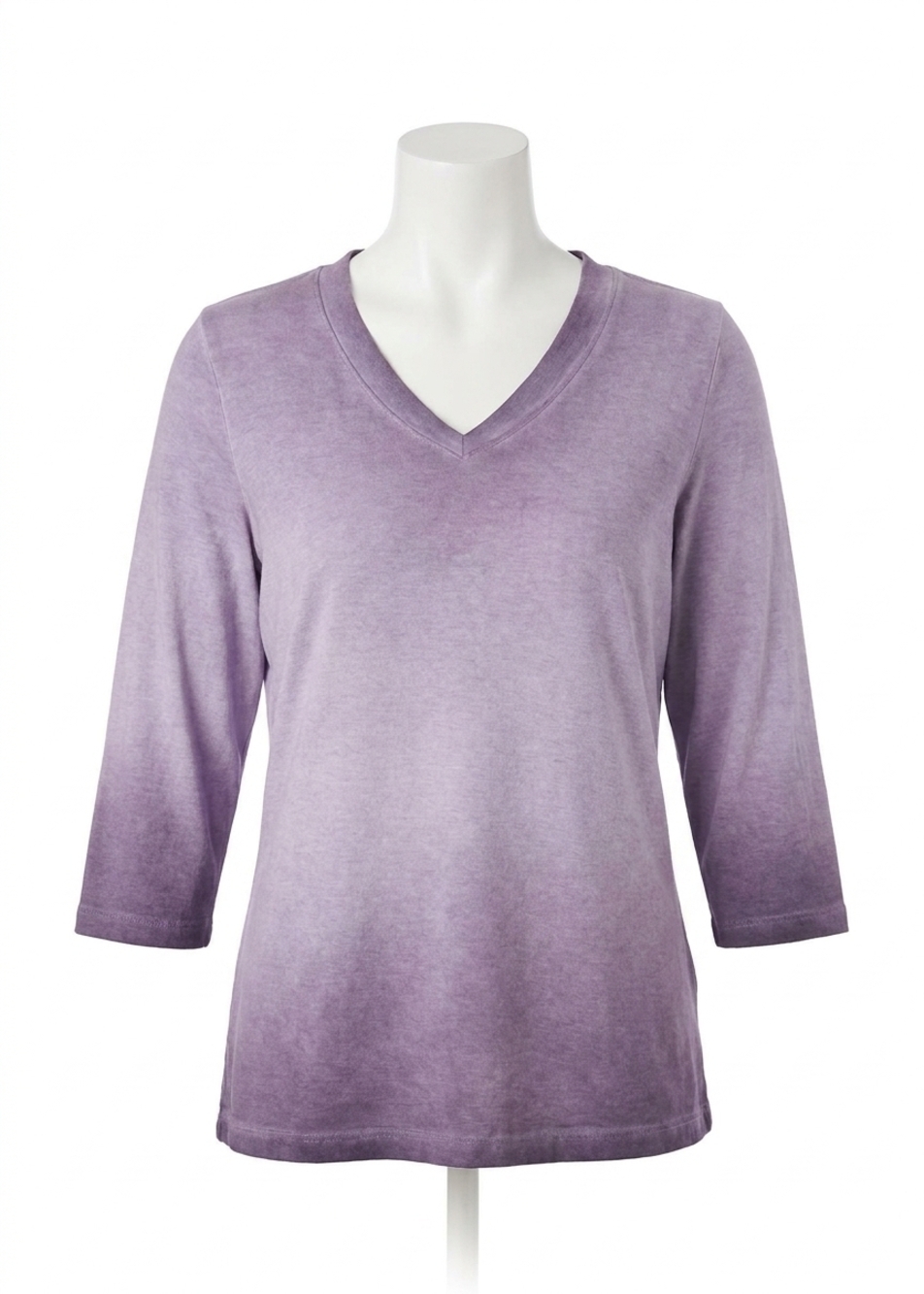NEW FDJ obelia garment dyed v-neck top in orchid